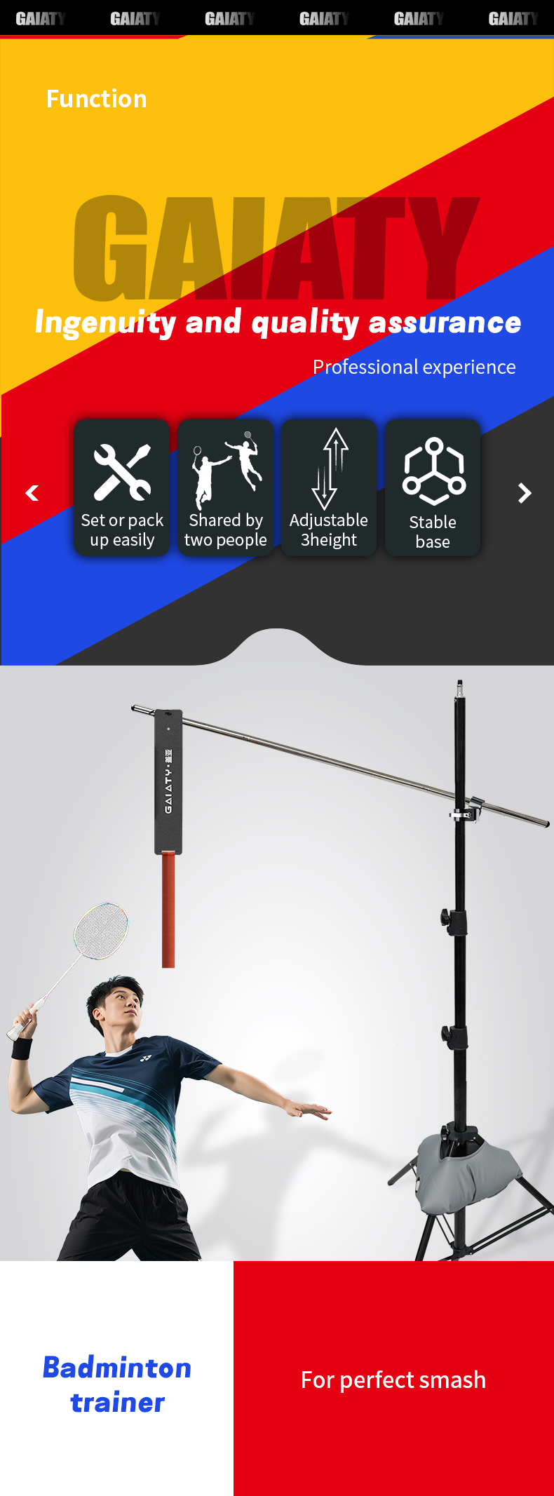 Badminton trainer details 2