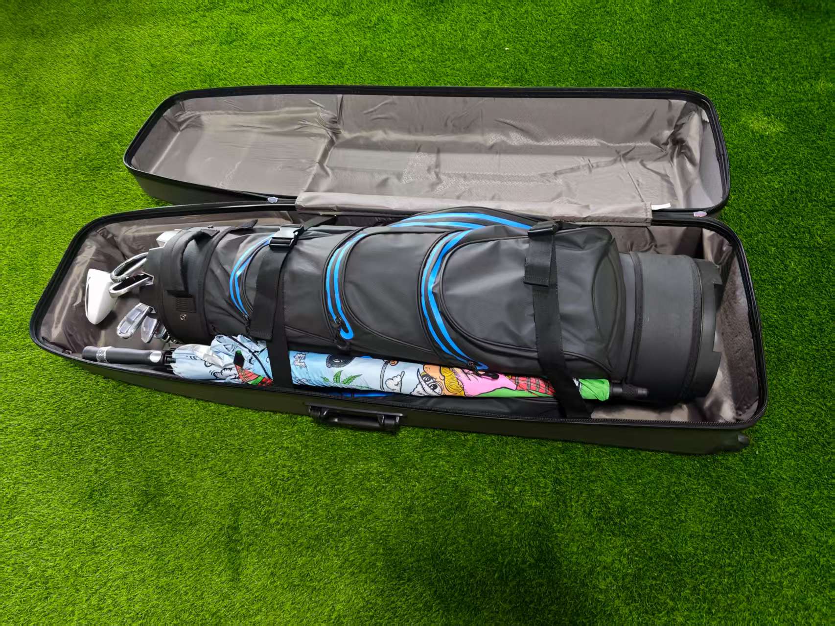 Golf Hard Sided Travel Cover Case with 4 Spinner Wheels and code lock