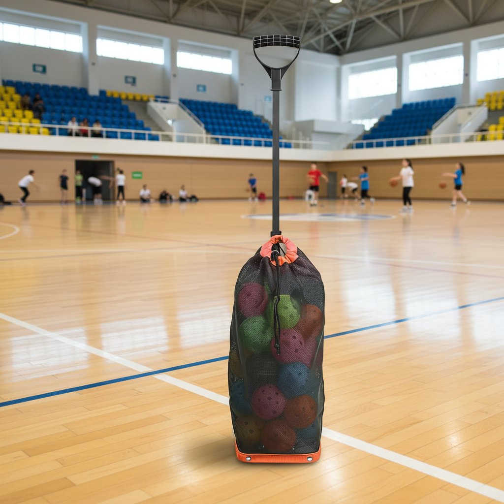Portable Lightweight Tennis Ball Pickleball Picker With Adjustable Roller Retriever Ball Picking Equipment