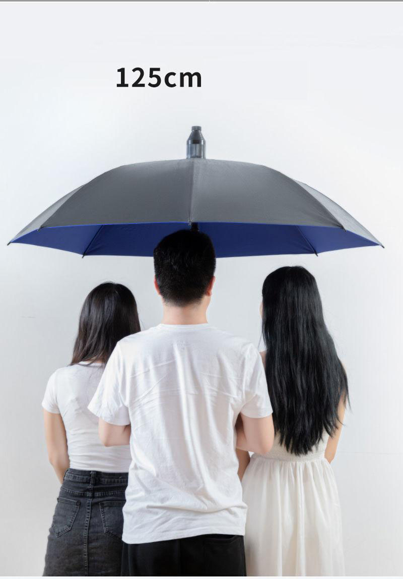 Plastic Flexible Water-proof Cover 27inch Golf Umbrella Full Fiber Windproof Frame Blacking Coating Uv Protect Waterproof