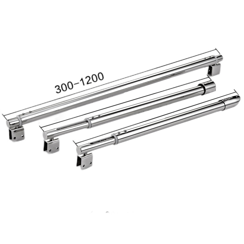 800-1200mm Bathroom Glass Support Bar Beveled Clip Shower Accessories
