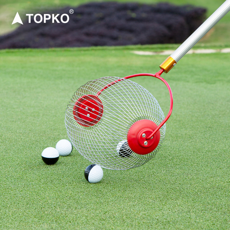 TOPKO High Quality Golf Ball Retriever Strong &amp; Durable Hand Push Golf Ball Pick up Tool Golf Ball Picker Machine