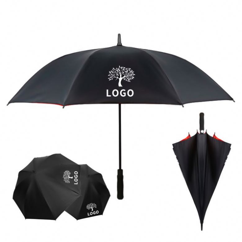 UV Protection Automatic Sun Windproof Golf Large Custom Golf Umbrella with Solar Light