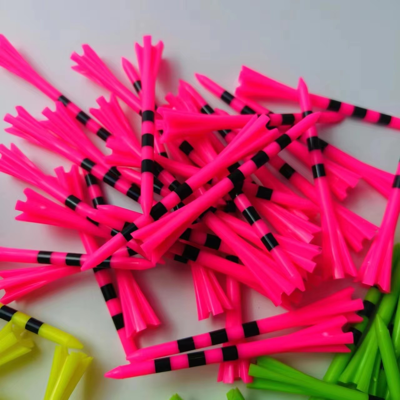 HOFA Plastic Golf Tees 3 1/4 Inch (83mm) 5 Prongs Stability Design Multi-Color Print Custom Logo Unbreakable Long Golf Tees