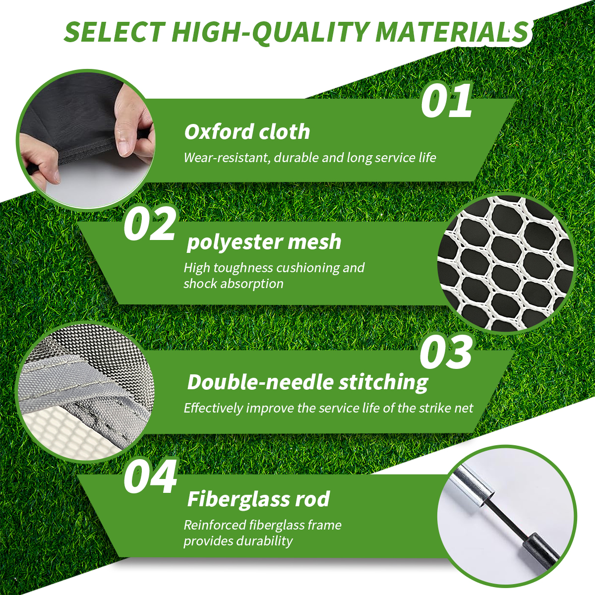 10x7ft Golf Hitting Net Non-Slip Heavy-Duty Base For Indoor/Outdoor Training Swing Driving Chipping Practice Backyard Hitting