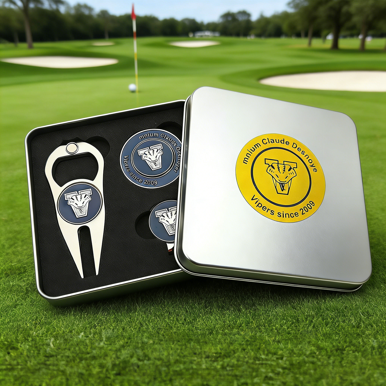 Top Supplier Golf Gift Set Professional Embossed Divot Tool New Design Golf Poker Chip New Creative Custom Logo Ball Markers