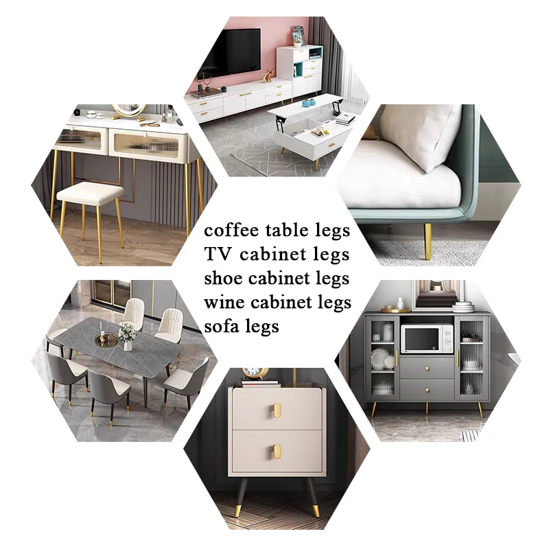Thick Straight Tapered 7 Type Sofa Legs Kitchen Cabinet Legs Black Support Leg Accessories for Cabinets