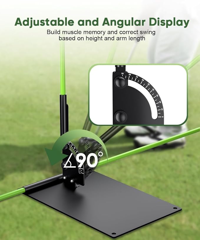 Multi Functional Golf Alignment Stick Holder Swing Practice Plate Plane Trainer Golf Training Aid Alignment Stick Metal Base