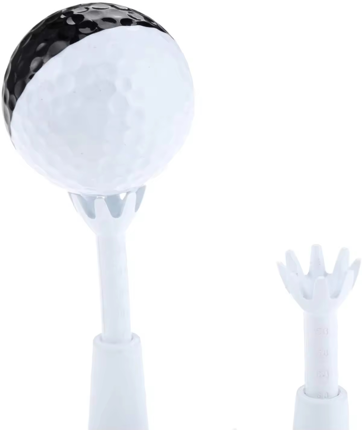 Premium Adjustable Rubber Golf Tee Driving Range &amp; Simulator Compatible Unbreakable with Plastic Frame