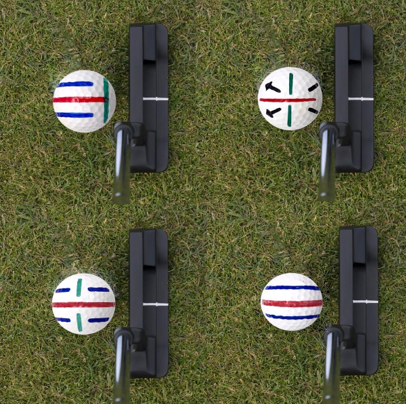 Ready to Ship 2025 New Design Golf Ball Line Marker Tool, Golf Ball Alignment and Identification Tool