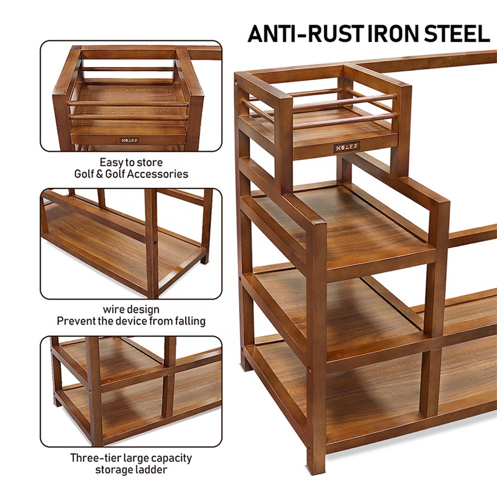 Golf Bag Storage Rack with Organize Feature Wood Club Rack for Golf Accessories for Golf Course Use Supplied by Top Suppliers