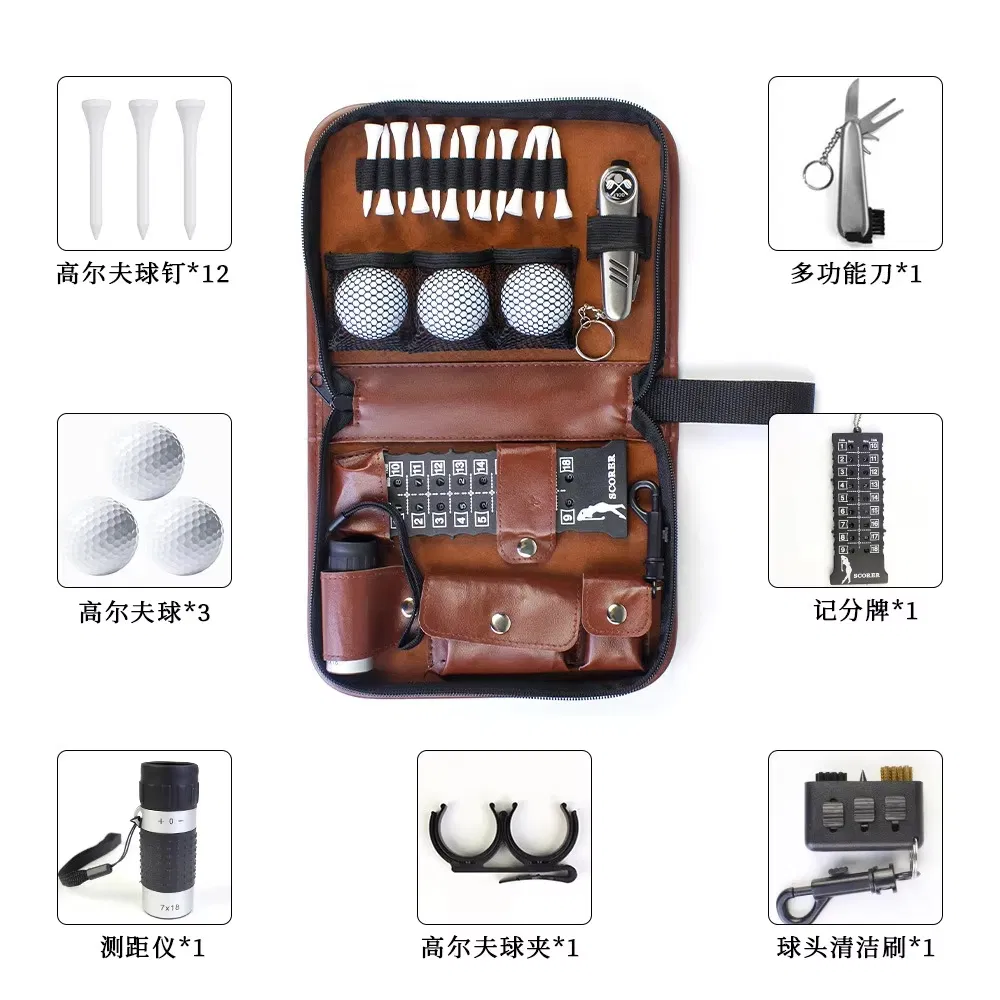Custom Logo Gift Box Golf Tees Ball Markers Rubber Golf Gift Set Golf Accessories