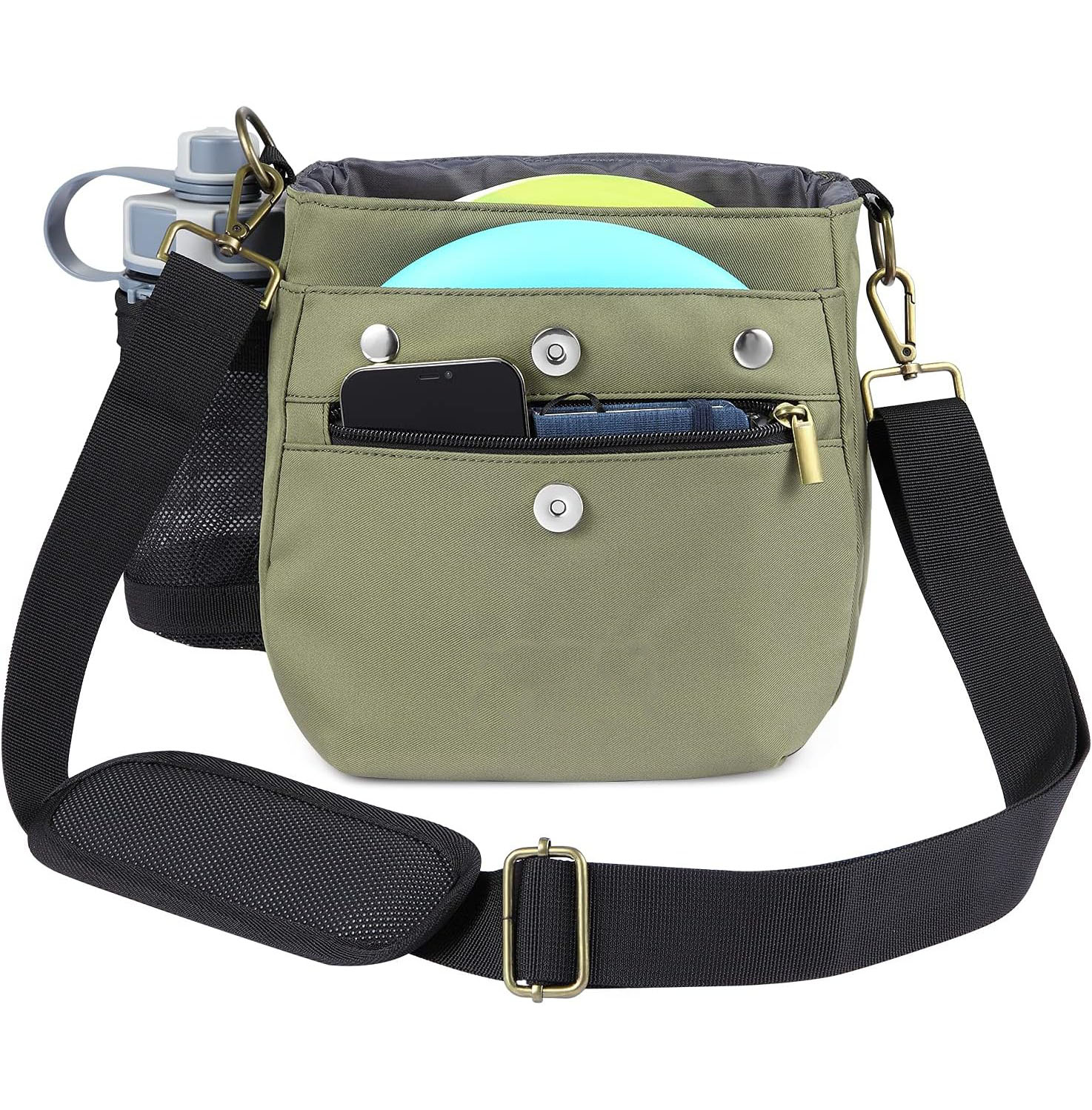 Lightweight Durable Disc Golf Bag 8+ Disc Capacity Water Bottle Holder and Accessory Slots Golf Introductory Bag