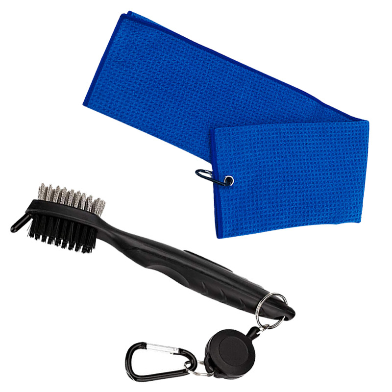 Hot Sale MHC Brand Golf Accessory Set Microfiber Waffle Eco-Friendly Golf Towel Cleaner Brush Divot Tool Novelty Pattern Knitted