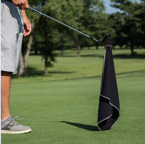 Custom Sublimation Color Hot Sales Embroidery Logo Waffle Microfiber Golf Towel Golf Cleaning Brush Super Absorbent Quick-Dry