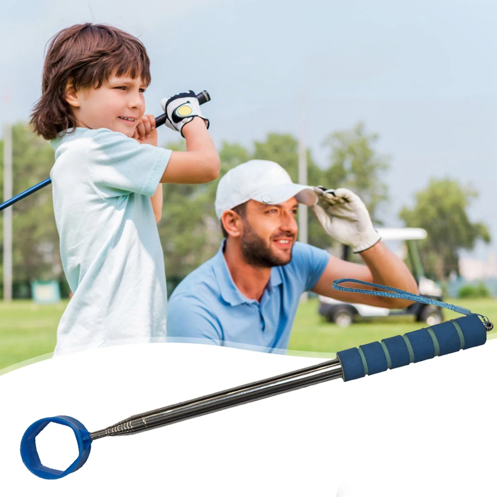 8.86 FT Stainless Ball Retriever Tool Telescopic Golf Ball Retriever Claw Sucker Tool Extendable Golf Ball Retriever for Golfer