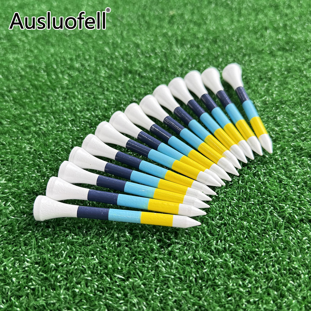 Custom Golf Tees Wooden Tee Bamboo Tee Plastic Tee Colored Printing Customize Logo For Golf Ball