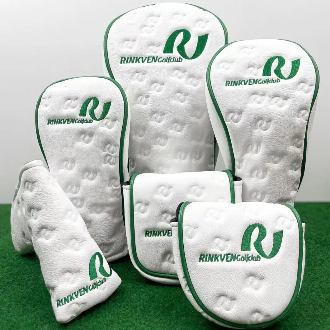 Premium Custom Embroidered Leather Golf Head Cover for Club Protection