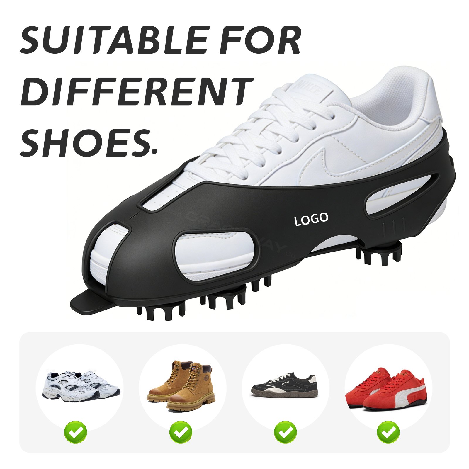High Quality Golf Shoe Spike Attachment Anti Slip Traction Grip Cover Shoes Golf Accessories Silicone Golf Cleat Storage Hanger