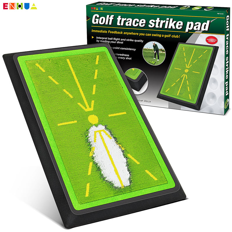 New Sequin Pearlescent Piece Swing Path Trainer-Instant Feedback Golf Practice Hitting Aid Swing Detection Batting Training Mat