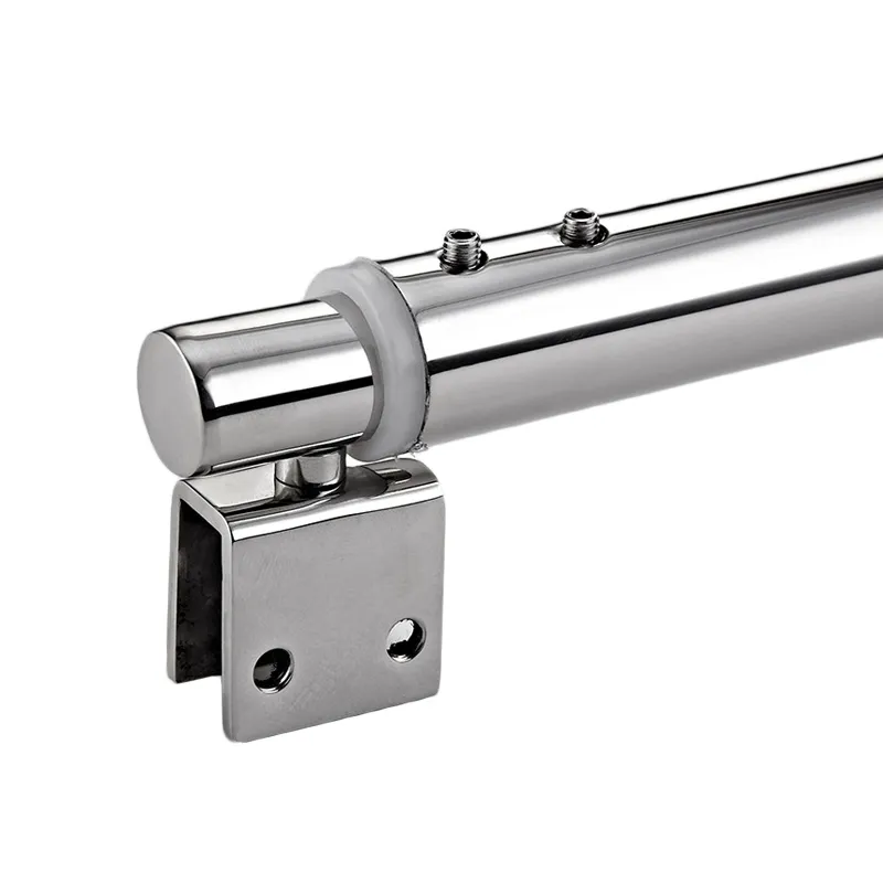 800-1200mm Bathroom Glass Support Bar Beveled Clip Shower Accessories