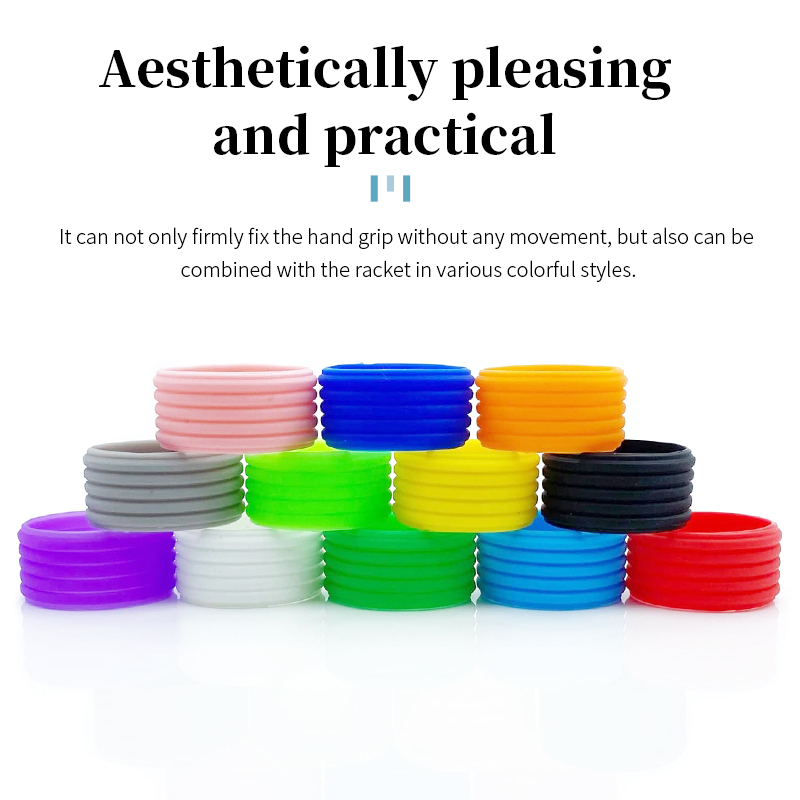 High Quality Rubber Tennis Racquet Grip Bands Tennis Grip Rings Silicone Rubber Band Ring For Pickleball Paddles Squash Racket