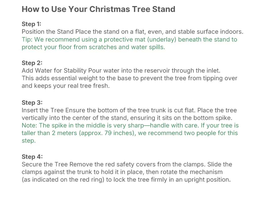 Durable Accessories for Sturdy Christmas Tree Holder and Support