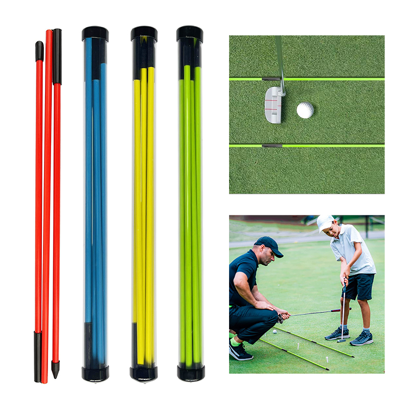 Custom Logo Plastic Sports Equipment-Multiple Color Alignment Stick Trainer Swing Putting Reference Line Golf Training Aid