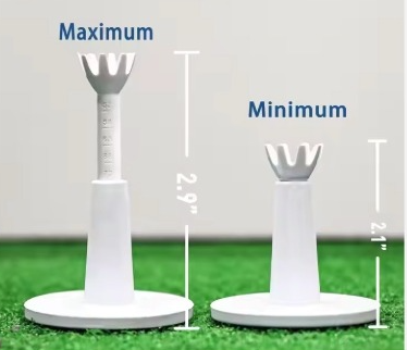 Professional Adjustable Rubber Golf Tee - High-Performance Training Tee with Zero Friction for Indoor Studio &amp; Pro Gear