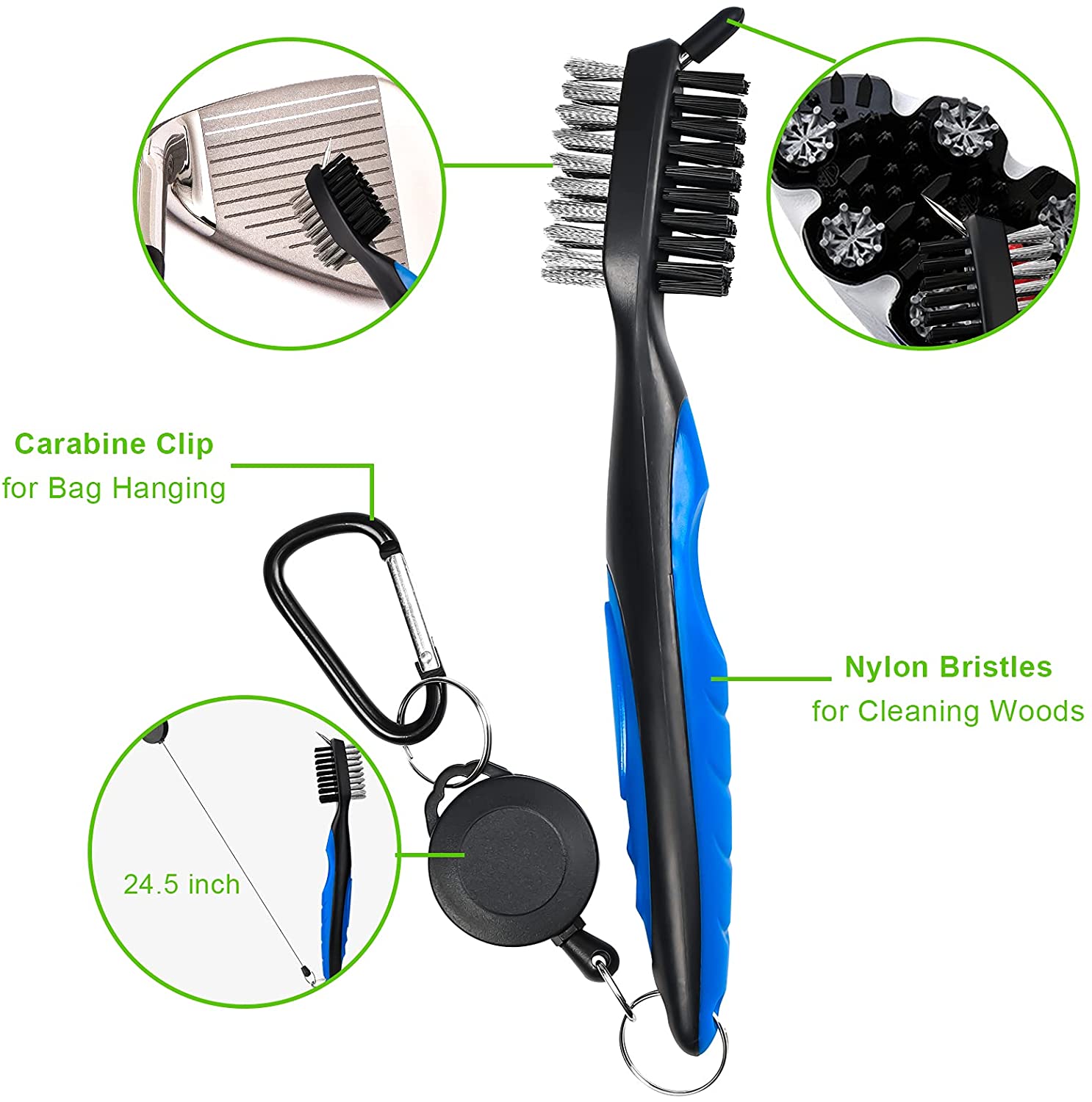 Factory Direct Golf Towel Set Microfiber Waffle Golf Towel Brush Tool Set Cleaning Accessories Golf Towel
