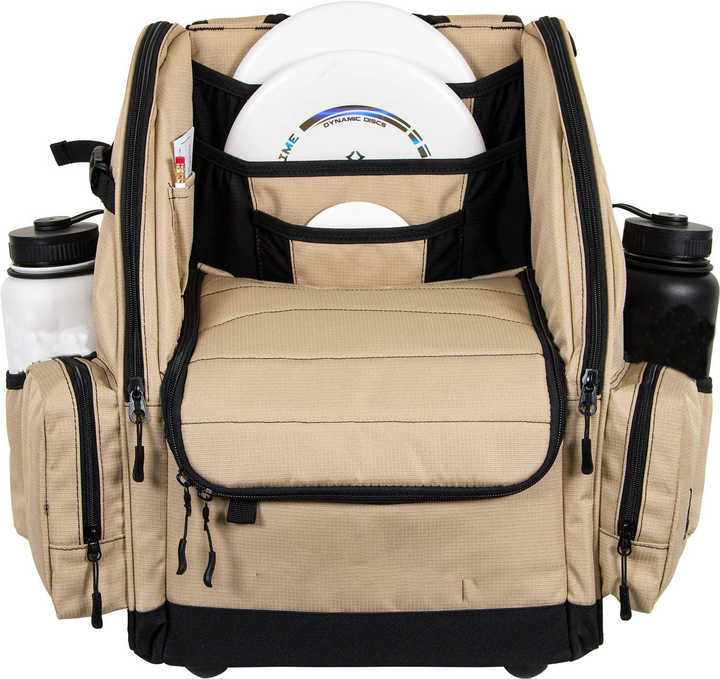 Backpack Grip Disc Golf Bag 20 Disc Capacity Two Deep Storage Pockets Two Water Bottle Holders Frisbee Disc Golf