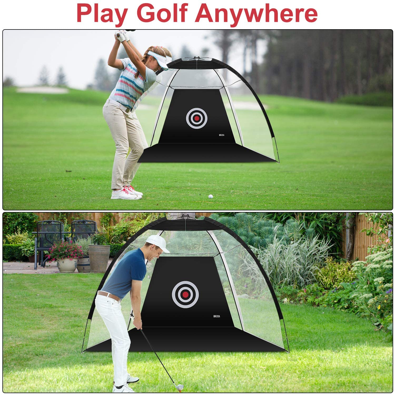 Indoor/Outdoor Training Golf Hitting Net with Target Practical Chipping Practice Net