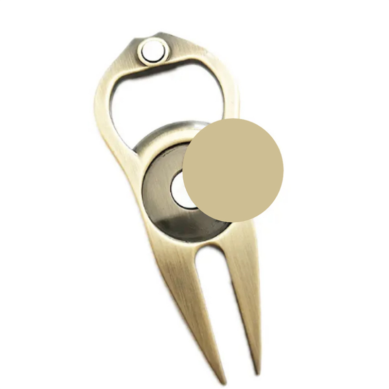 In Stock Bulk Hot Sale Custom Multifunctional Zinc Alloy Golf Divot Repair With Convenient Bottle Opener And Ball Marker