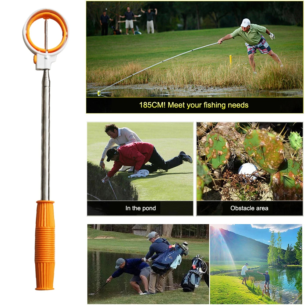 Eco-Friendly Portable Telescopic Golf Ball Retriever 8-Section Aluminum Alloy Extends 8ft DIAS Model A39 Easily Retrieving Balls