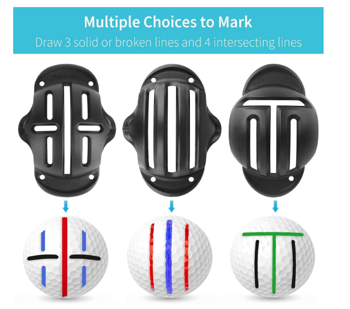 Ready to Ship 2025 New Design Golf Ball Line Marker Tool, Golf Ball Alignment and Identification Tool