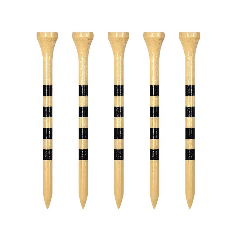 Colorful Printing Golf TEES 70 Mm 2 3/4 Wood Bamboo Golf TEES With Custom Packaging