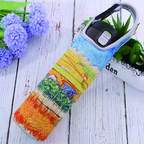Water Bottle Carrier Bag,Neoprene Bottle Cup Carrier Pouch,Fit for All 16oz-21oz Bottle Holder Sport Water Bottle Sleeve Bag