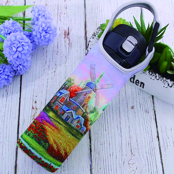 Water Bottle Carrier Bag,Neoprene Bottle Cup Carrier Pouch,Fit for All 16oz-21oz Bottle Holder Sport Water Bottle Sleeve Bag