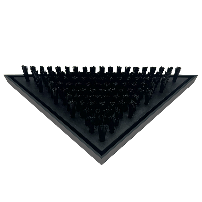 Customizable Golf Towel Cleaning Brush 2402905 Triangle PVC Base with Nylon Filament Industrial Grade OEM Support