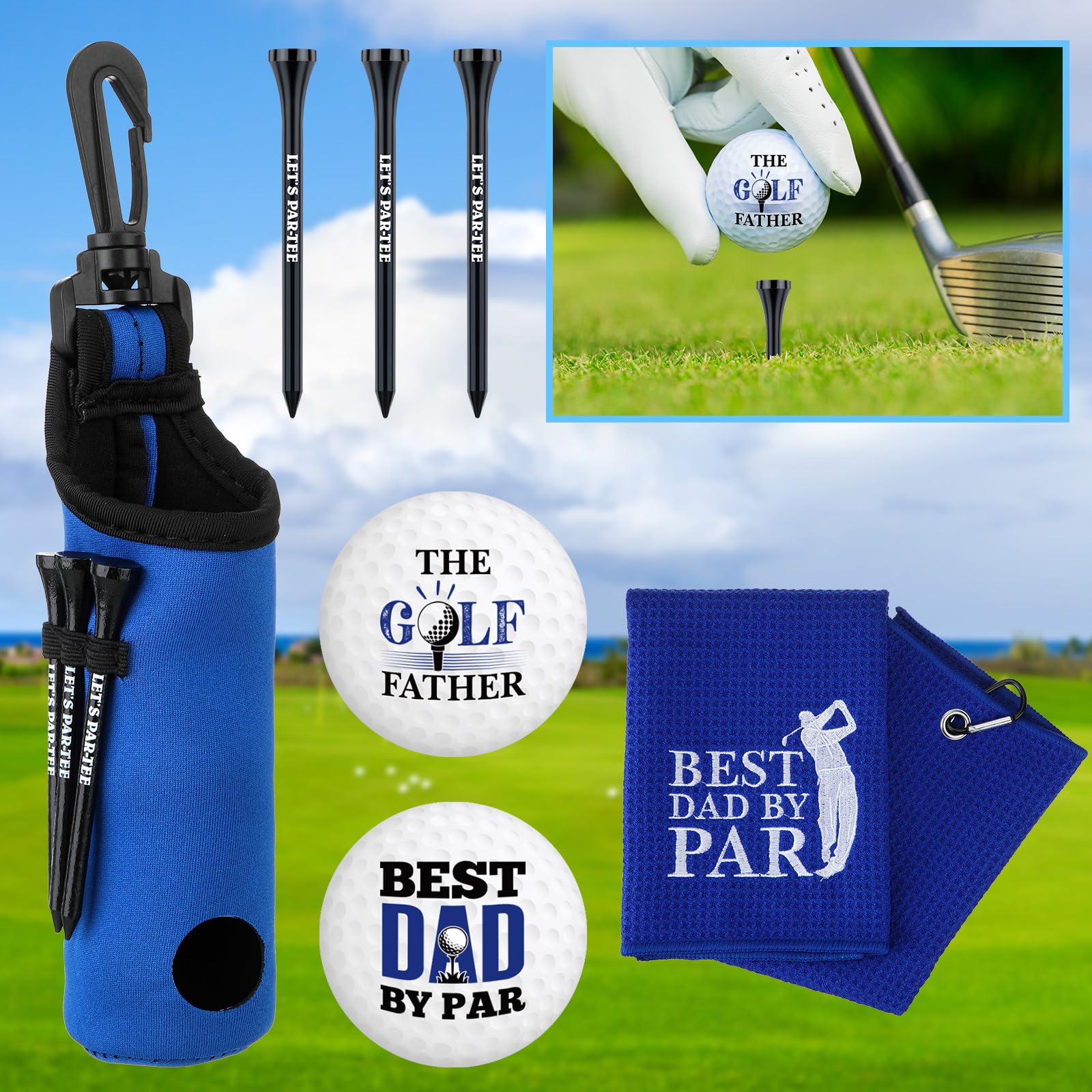Custom Golf Accessories Kit Golf Club Cleaning Kit Microfiber Towel Cleaner Brush Repair Tool Ball Bag for Men Women Gifts