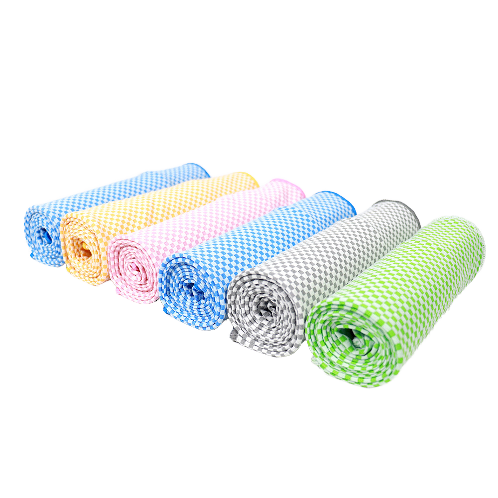 Custom Mini Belt Double Sided Knitted Brush Cleaner Magnetic Golf Towel Clip Bag Sublimation Blank Center Hole Made Microfiber