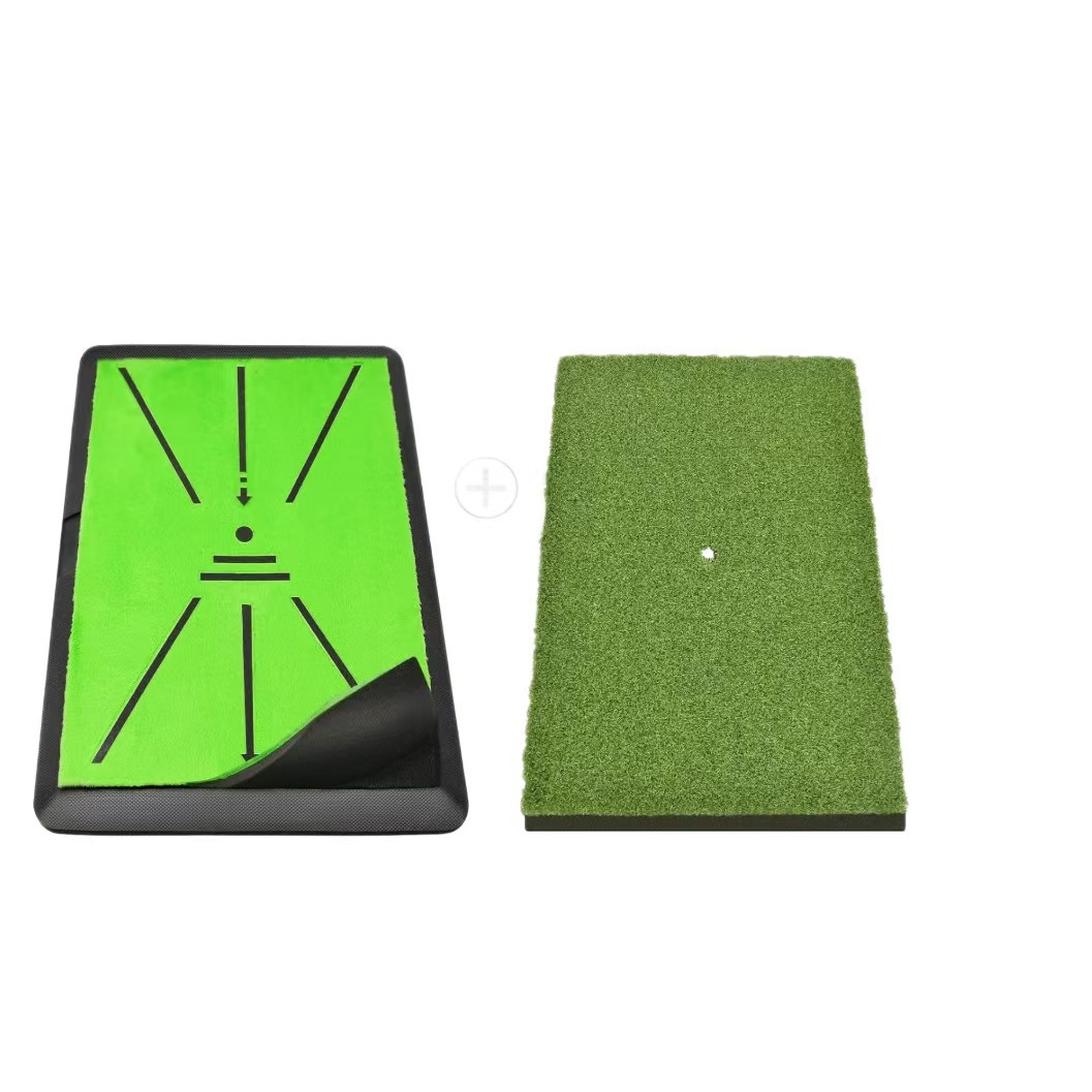 Golf Swing Path Feedback Mat with Velvet Impact Surface Practice Hitting Mat Traces Trajectory for Indoor Outdoor Training