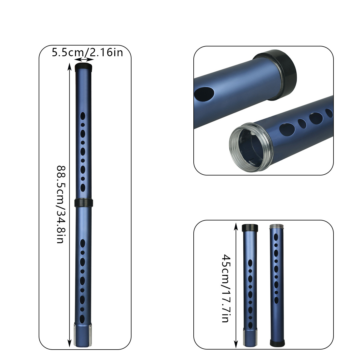 Aluminum Alloy Golf Ball Retriever Shagger Grabber Ball Collector Pickup Tool Device