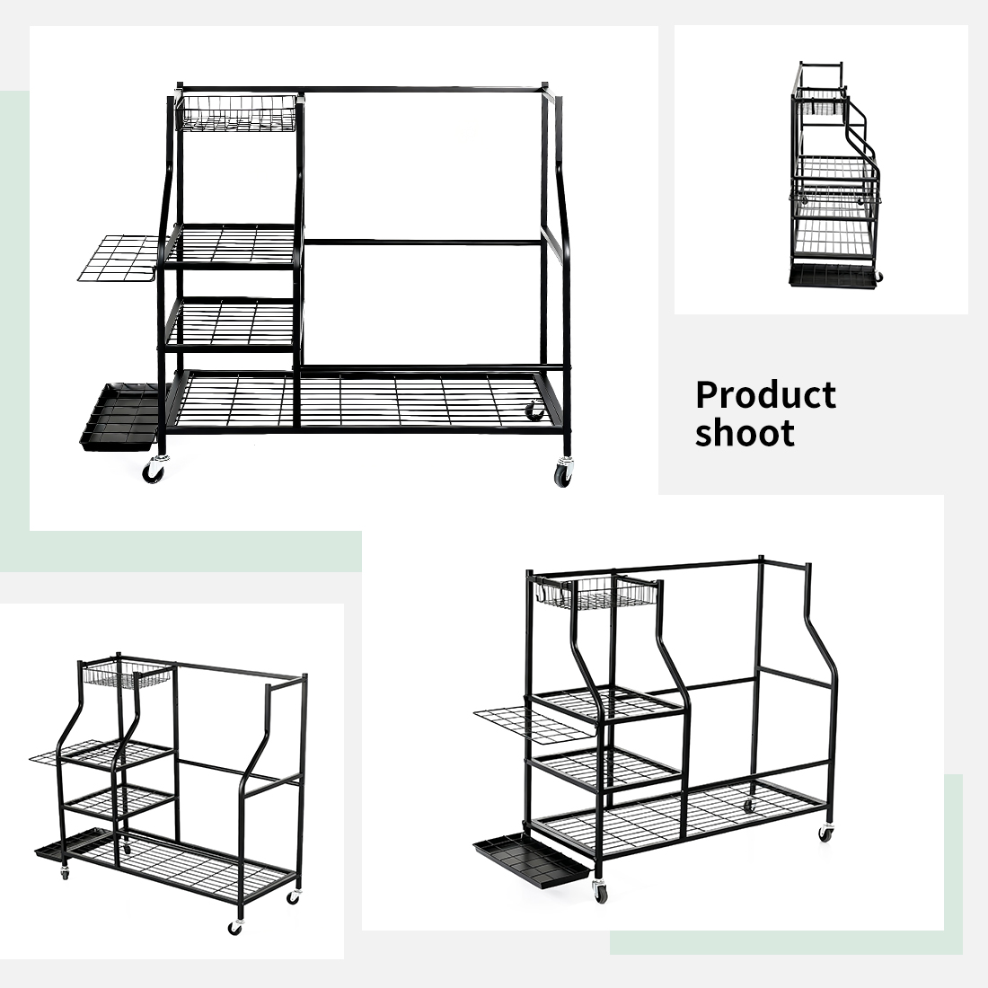 Golf Bag Club Holder Rack Accessories Shelves Ball Storage Stand Golf Bag Storage Rack for Garage