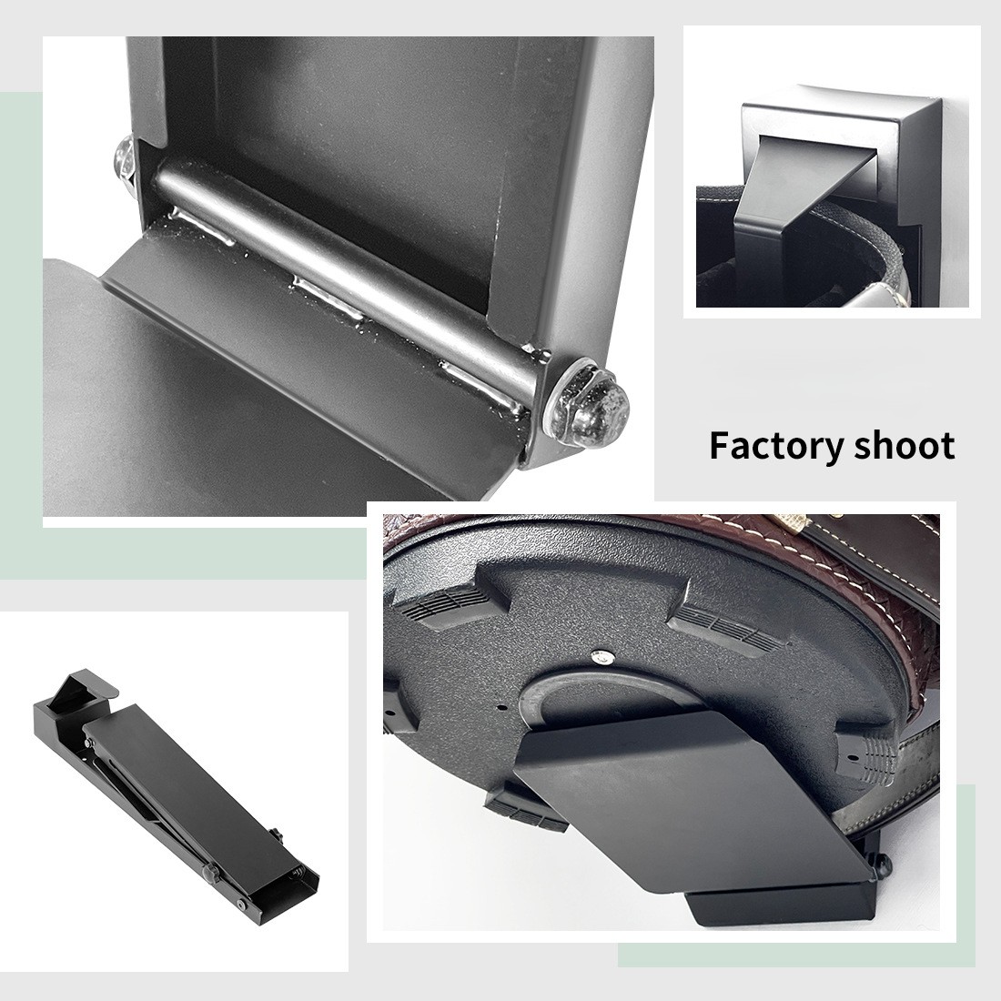 Wall Mount Metal Golf Bag Storage Stand with Air Spring Sliding System Sustainable Detachable Design Single Tier Holder
