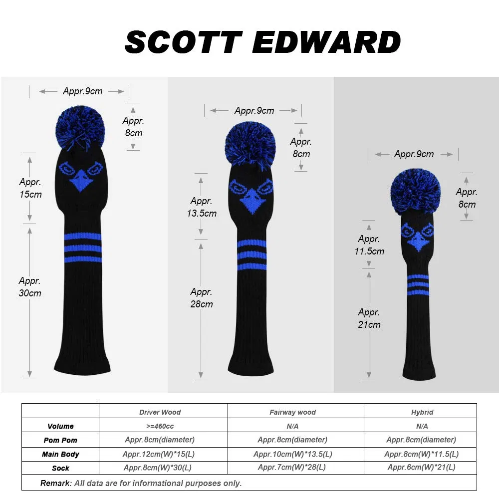 Brands Officially Licensed Factory Best Selling Popular Knitted Headcovers Custom Design Golf Club Head Cover Golf Accessories