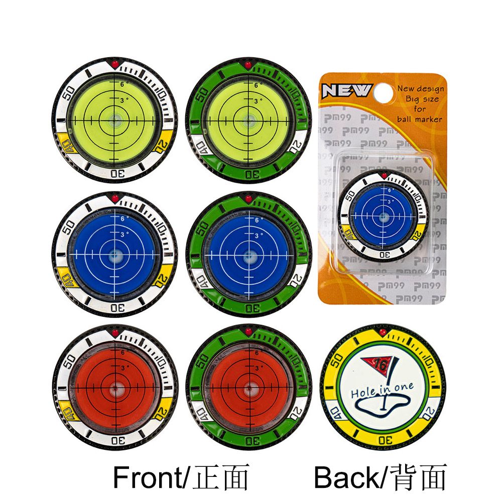 High Precision Alignment Reader Tool New Poker Chip Golf Ball Marker Magnetic Putting Green Reading Aid Bubble Level Hat Clip