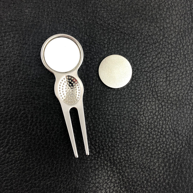 Golf Accessories Wholesale Luxury Bulk Magnetic Blank Metal Golf Ball Marker Repair Divot Tool
