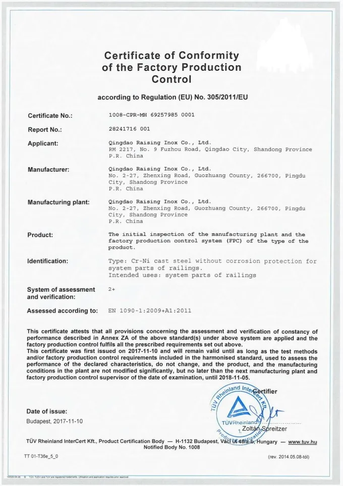 Certificates