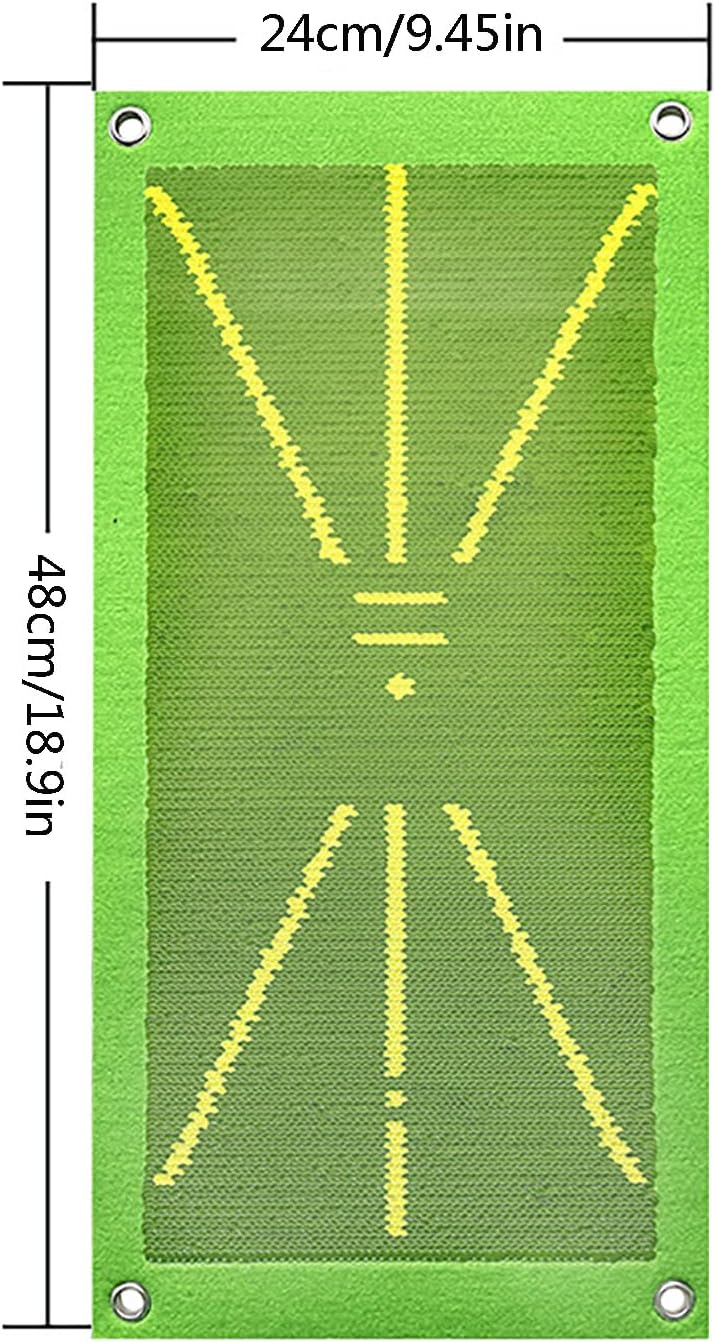 Premium Rubber Golf Swing Training Mat Swing Detection Pro Path Feedback Ball Impact Analysis for Indoor/Outdoor Use 24x49cm